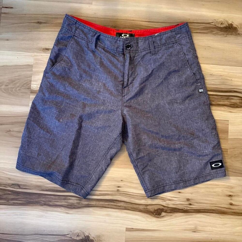Oakley Men's Grey and Navy Swim-briefs-shorts